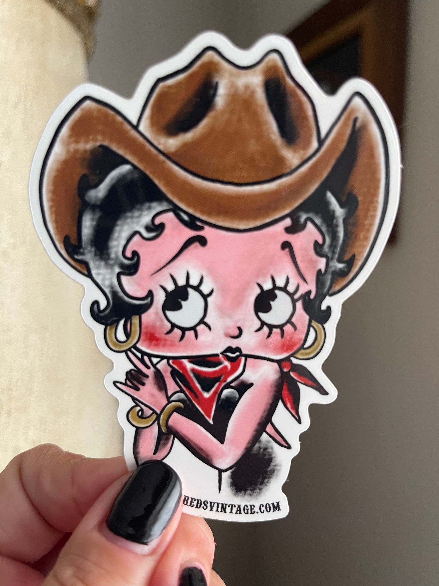 Cow Girl Boop Sticker