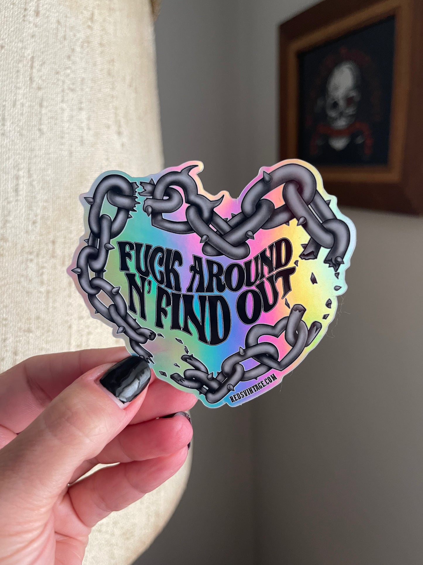 Find Out Holographic Sticker