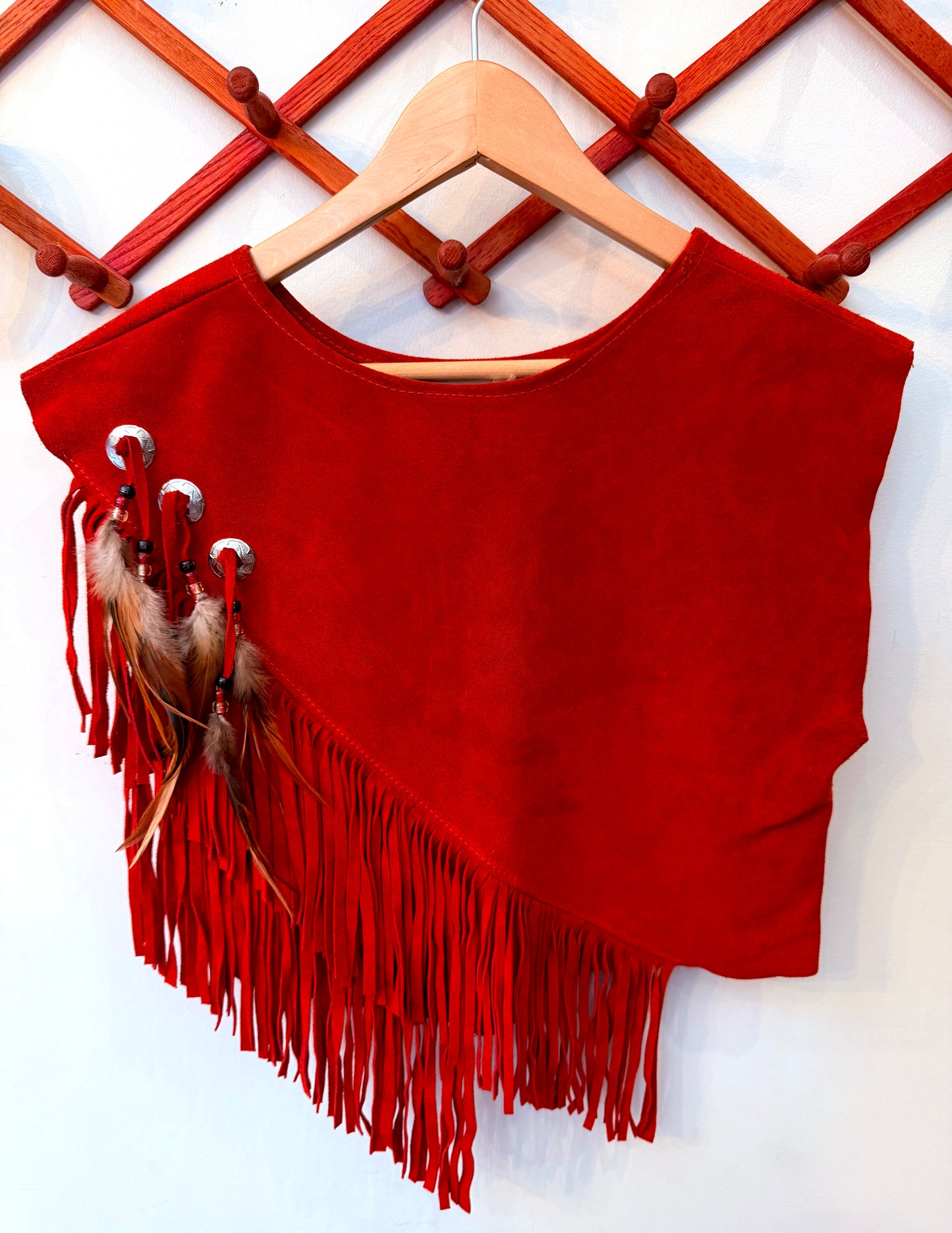 Vintage Leather Suede Top