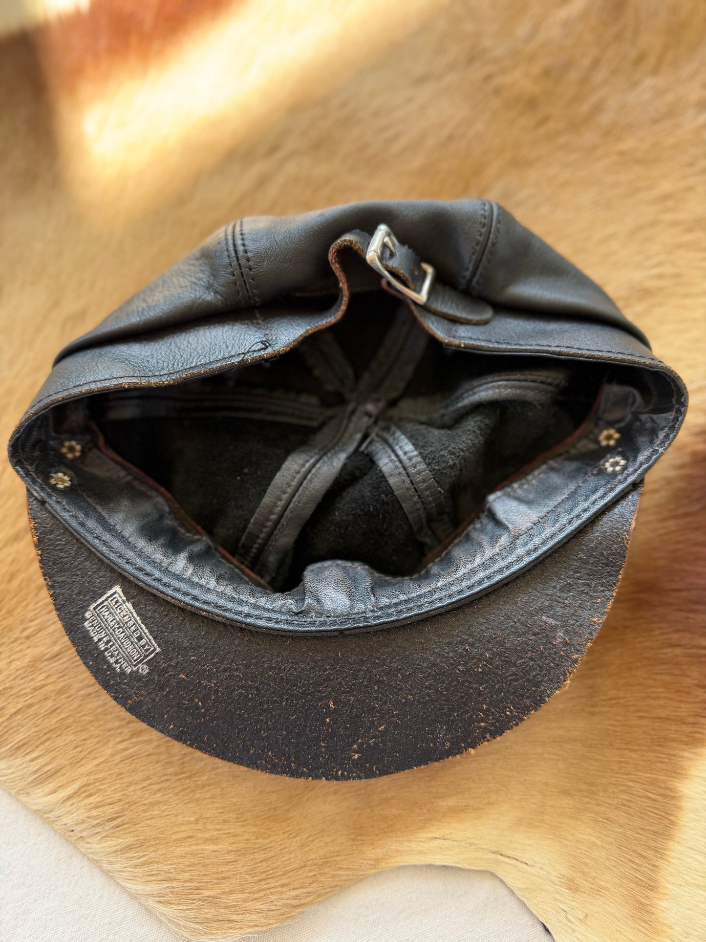 Harley Davidson Leather Cap