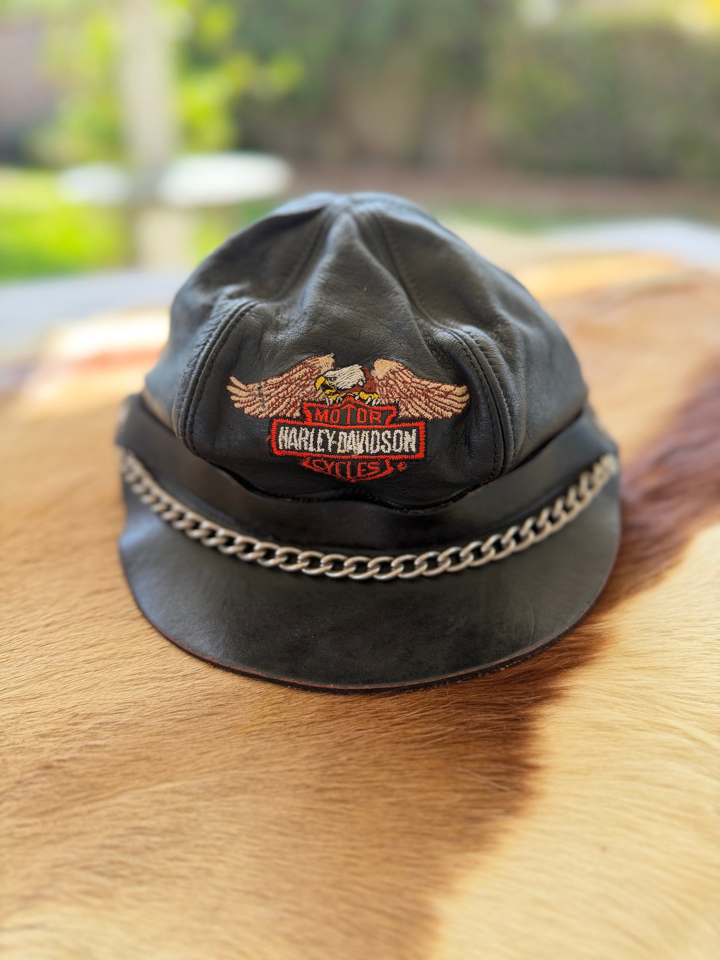 Harley Davidson Leather Cap