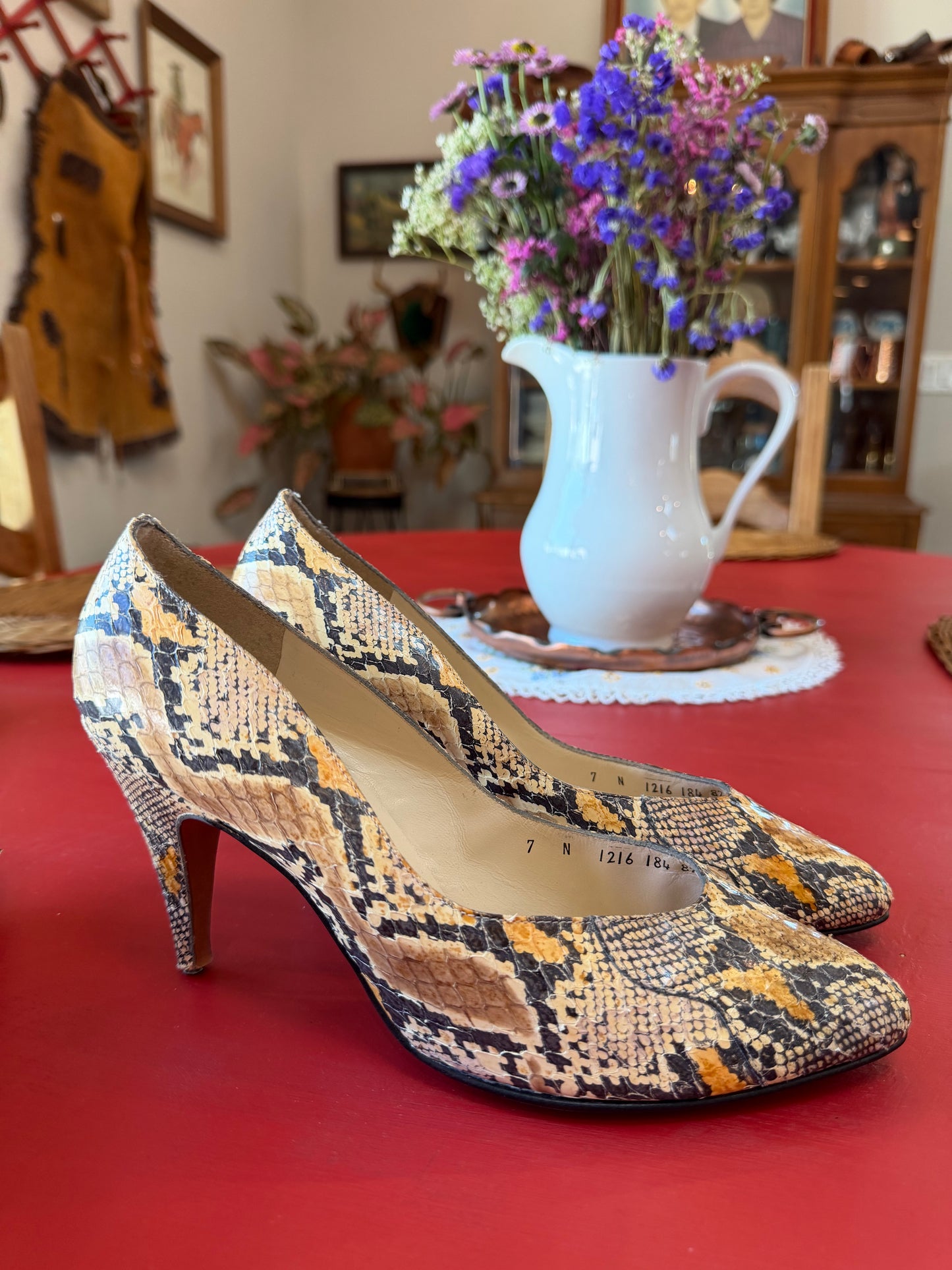 Snakeskin heels