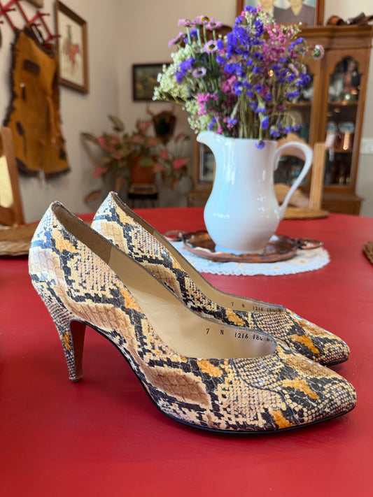 Snakeskin heels