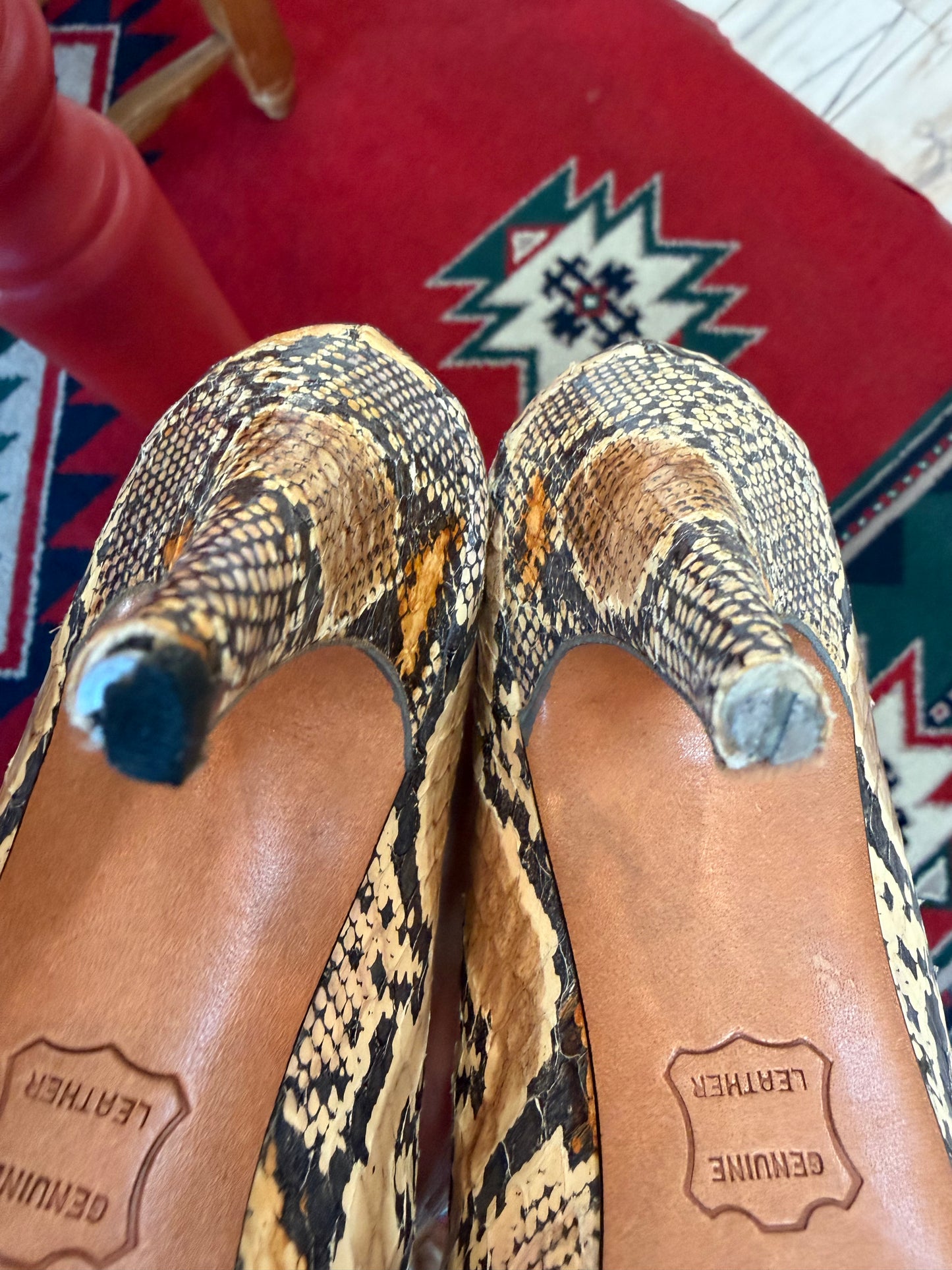 Snakeskin heels