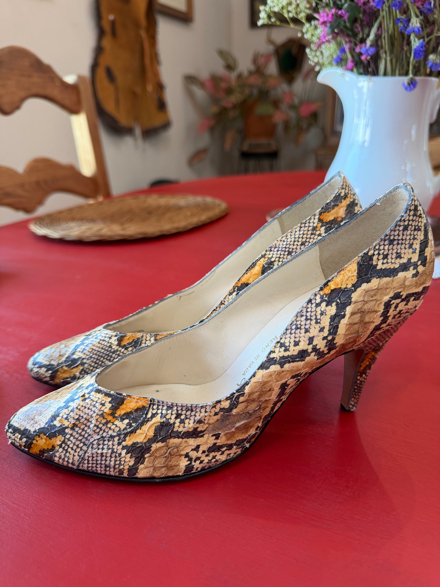 Snakeskin heels