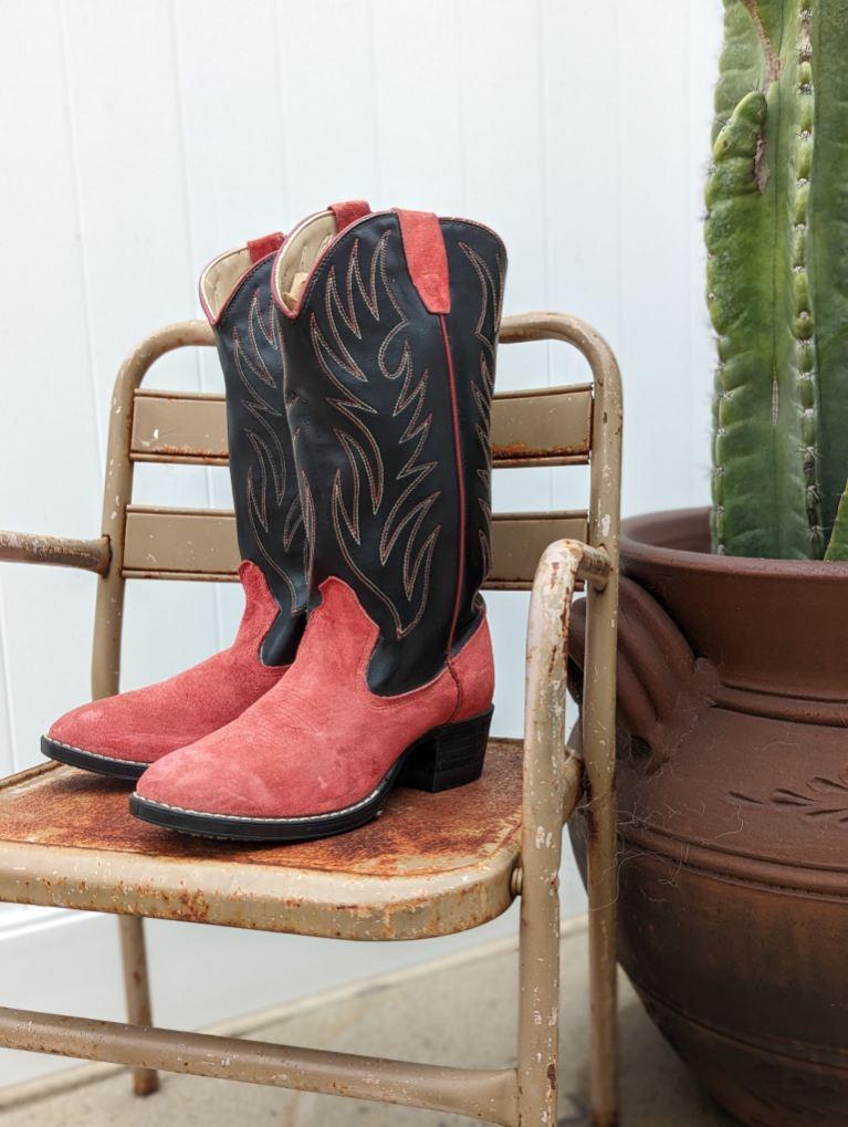 Red and Black CowBoy Boots