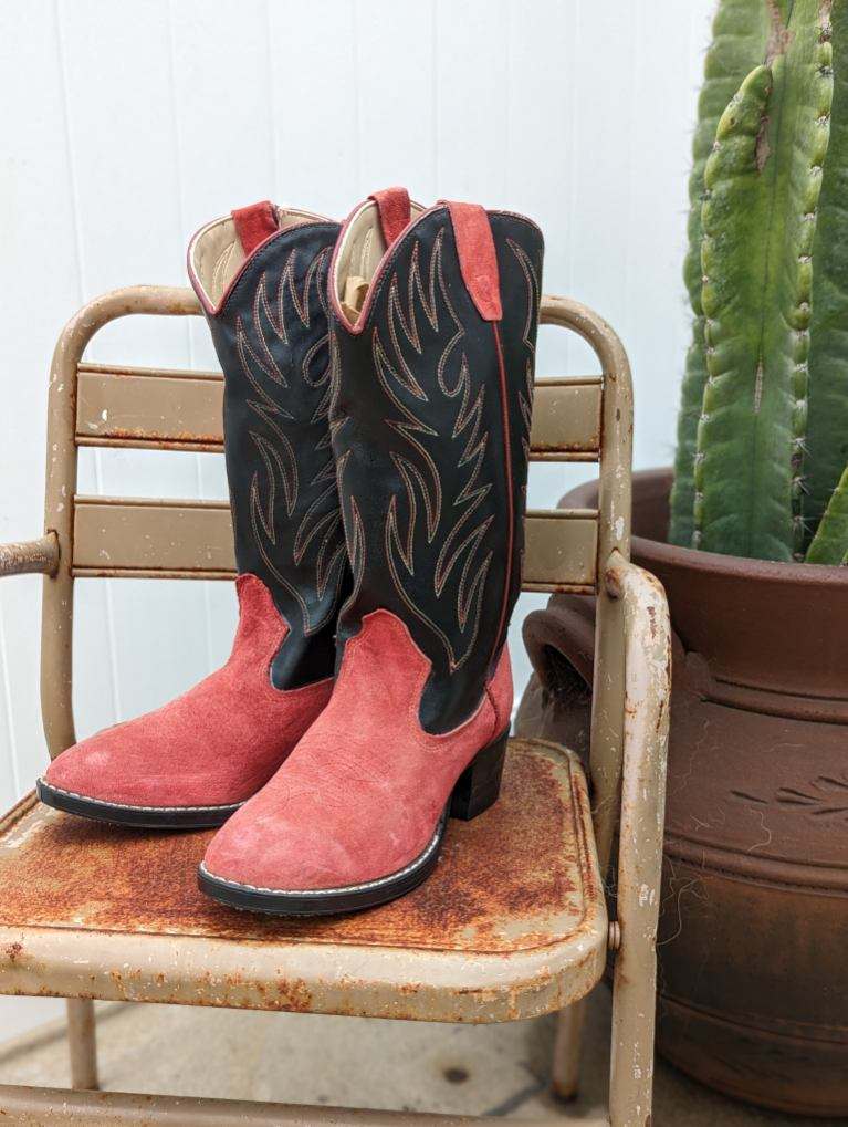 Red and Black CowBoy Boots