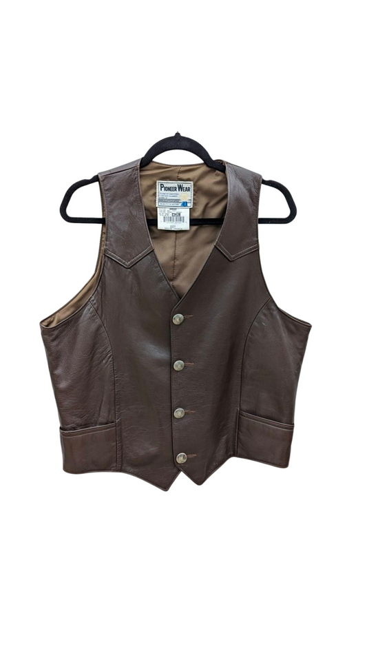Vintage Brown Leather Vest