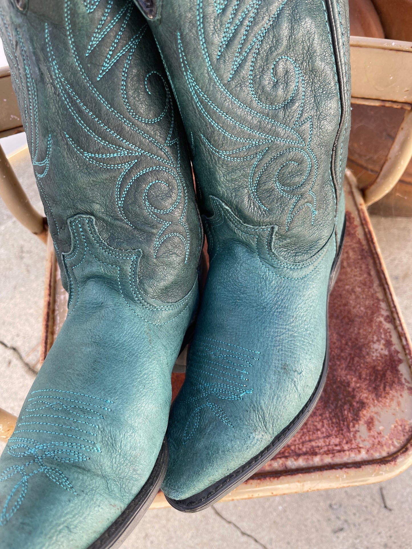 Forest Green Cowboy boots